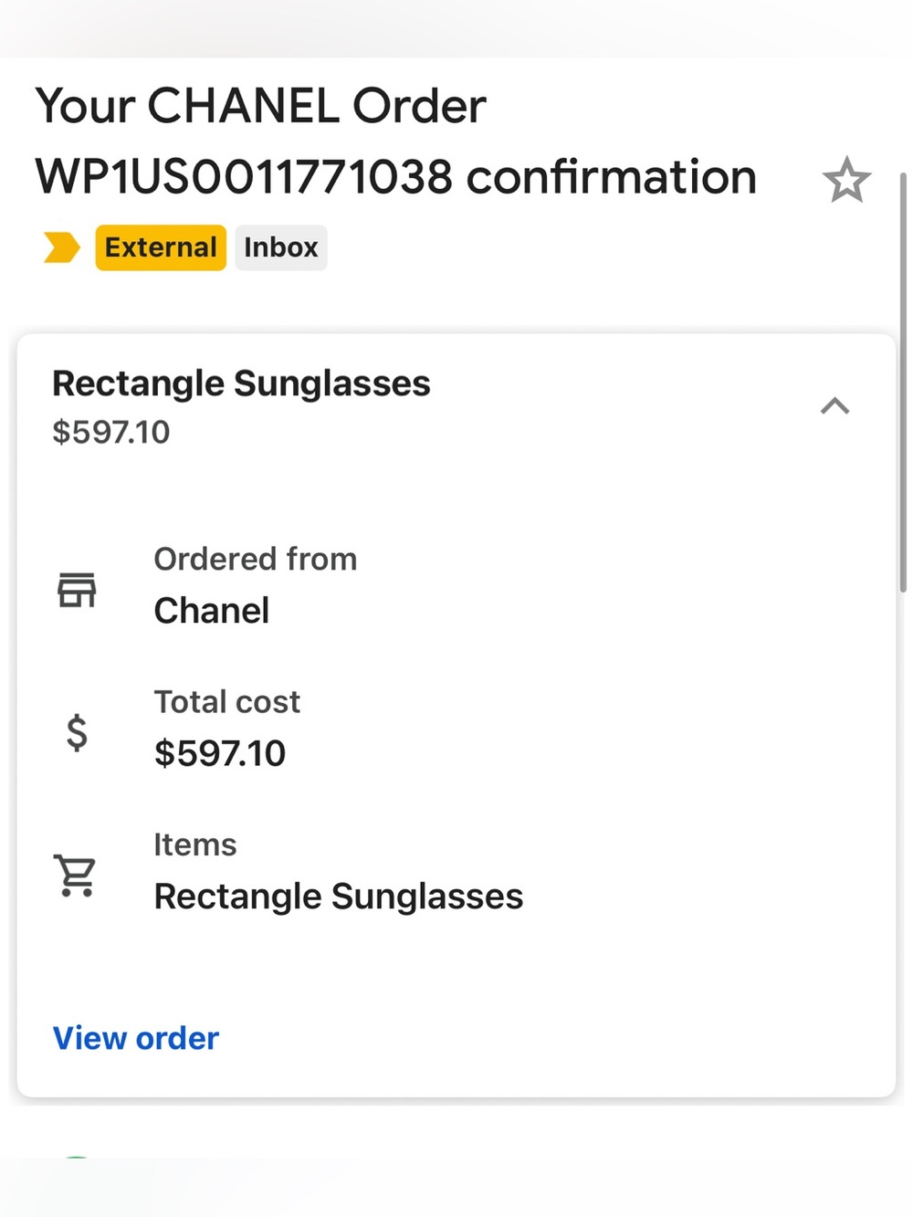 Authentic CHANEL Black and Gold Rectangle Sunglasses - Picture 4 of 4